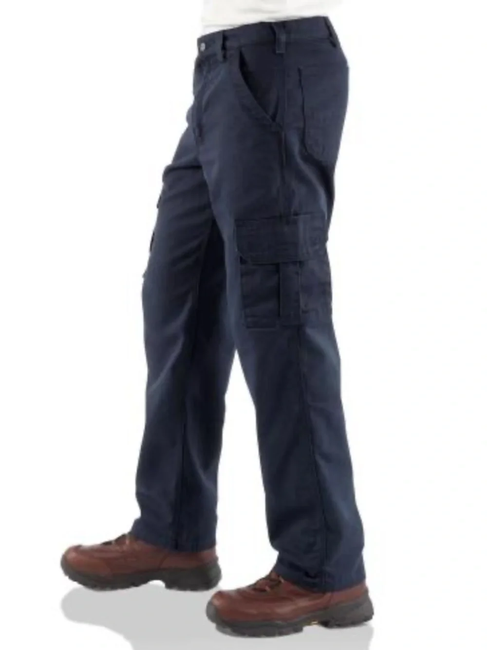 Carhartt FRB240 Navy Flame-Resistant Canvas Loose Fit Cargo Pant 35x32